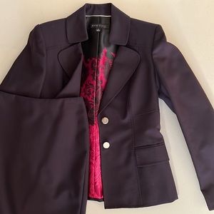 Anne Klein Brown Blazer Jacket And Skirt business Suit size 4